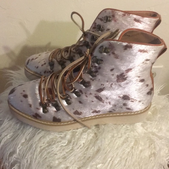 Free People Shoes - Free People Vegan Hiking Boot Spotted Pony size 8
